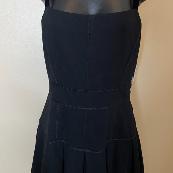 Juicy Couture Black Ponte Layered Hem Mini Dress Size 10 Runs Small - Picture 4 of 16